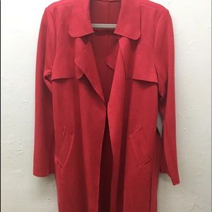 **SOLD****STYLISH FAUX SUEDE TRENCH COAT